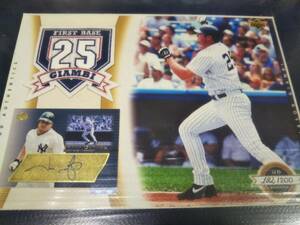 UPPERDECK 2003 UD Authentics memorabilia BASEBALL 直筆サインカード ジェイソンジアンビ JASON GIAMBI 新品未使用