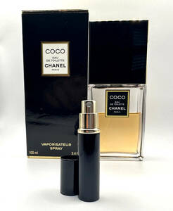 ★シャネル香水・CHANEL COCO EAU DE TOILETTE シャネル ココ EDT.★3.5ml スプレー1本(※後方のフルボトルは出品ではない)・★未使用/箱無