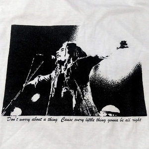 送込 Bob Marley&The Wailers　ボブマーリー　Three Little Birds　半袖Tシャツ　白　Lサイズ