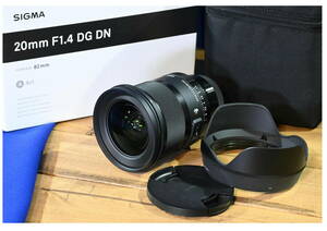 20mm F1.4 SIGMA Eマウント　フルサイズ対応　極美品中古品