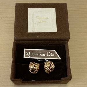 【TS0427】 Christian Dior クリスチャンディオール カフスボタン ゴールドカラー キズあり 汚れあり メンズファッション