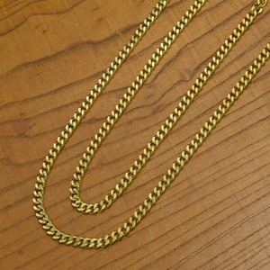 喜平チェーン 真鍮製 クラフトパーツ 2面カット 環サイズ約10×7mm [ 10cm ] キヘイチェーン アクセサリー