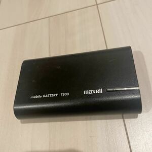 maxellモバイルバッテリー 7800 MPC-L7800BK 動作未確認 黒 コンパクトブラック USB H