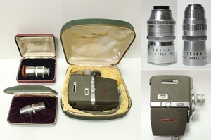 ELMO 当時物 専用箱付 ８R-T 8mmカメラ・レンズ 3点　0316R14r