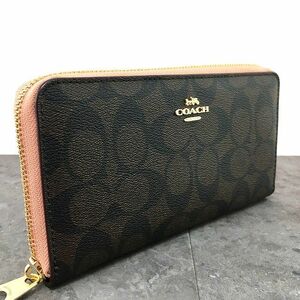 ☆送料無料☆ 未使用品 COACH ジップウォレット C4452 ブラウン 511