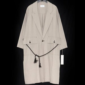 未使用 ROGGYKEI 20AW SINGLE COAT Sサイズ グレージュ RK-HM-CT02 ロギーケイ シングルロングコート