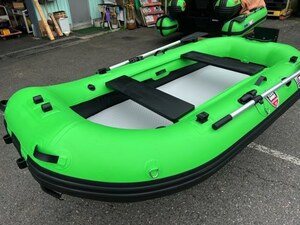 強化ハル採用！上陸用のゴムボート、＜極厚生地＞採用のBEE260M 磯スペシャル、2馬力搭載または手漕ぎ