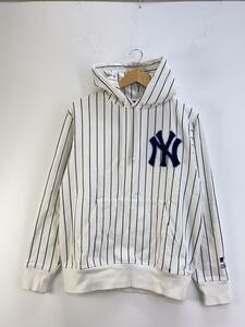 KITH◆For MLB/New York Yankees/パーカー/XS/コットン/WHT/ストライプ/KH2447