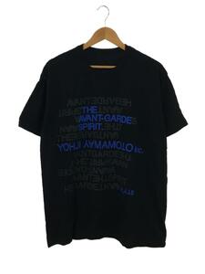 YOHJI YAMAMOTO◆Tシャツ/-/コットン/BLK/プリント/UV-T36-006//