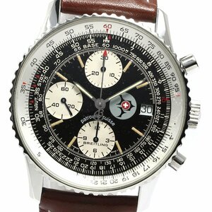 ブライトリング BREITLING A13022 オールドナビタイマー パトルイユスイス クロノグラフ デイト 自動巻き メンズ 良品 _774584