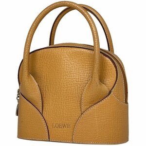 ロエベ LOEWE ロゴ ハンドバッグ 2WAY ショルダーバッグ ハンドバッグ レザー イエロー レディース 【中古】