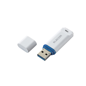 エレコム USBメモリー USB3.2(Gen1)対応 キャップ式 データ復旧サービス付 64GB ホワイト MF-DRU3064GWHR