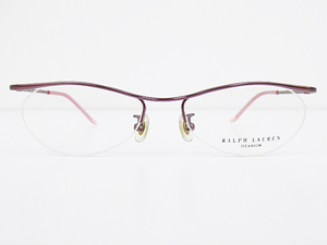 ∞【デッドストック】RALPH LAUREN ラルフローレン 眼鏡 メガネフレーム RL-5510J 49[]15-134 チタン ナイロール ピンク 日本製 □H8