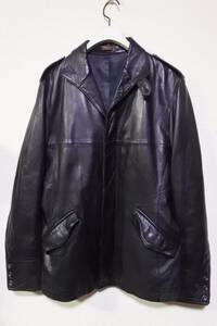 TAKEO KIKUCHI Leather Jacket size 3 タケオキクチ 羊革 ラムレザージャケット ブラック