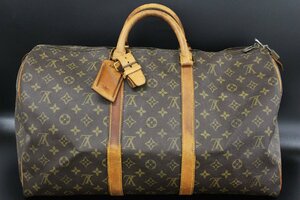 【行董】AC656ABC89 Louis Vuitton ルイヴィトン モノグラム キーポル50 パドロック 南京錠 ボストンバッグ ブランド