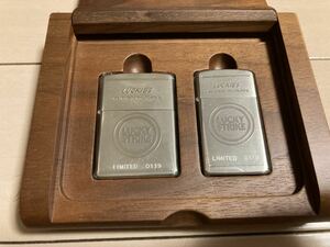 送料無料　新品未使用　ラッキーストライク ZIPPO リミテッド エディション LUCKY STRIKE 1998年製　セット　限定　木箱　スリム