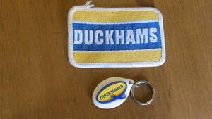 １９６０年代英国製　DUCKHAMS KEY RING　JACKET PATCH　ダッカムス　クロスエンブレム　キーリング