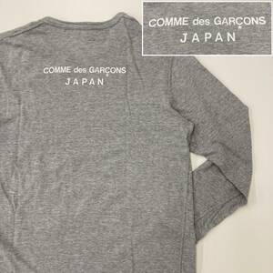 80s COMME des GARCONS JAPAN ロゴ 長袖 無地 Tシャツ グレー コムデギャルソン カットソー ロンT VINTAGE 初期 archive 3070383 