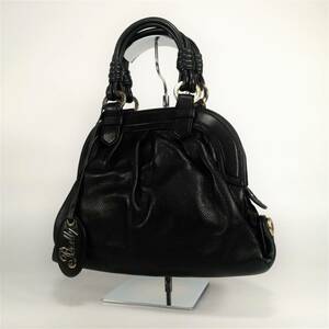 BALLY ハンドバッグ ブラック ゴールド レザー 金属素材 レディース バリー 黒 金 トートバッグ【USED品】 22 00101