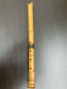●○#248【和楽器 】尺八 全長55cm 日本楽器 竹製 古楽器 時代物○●