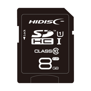 送料無料メール便 SDカード 8GB SDHCカード クラス10 UHS-1/ケース付き HDSDH8GCL10UIJP3/2347 HIDISC