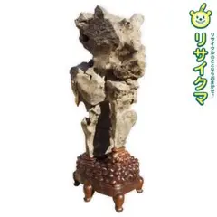 【中古】M▽太湖石 花石綱 唐木台 庭園石 鑑賞石 古石 唐物 (37354)