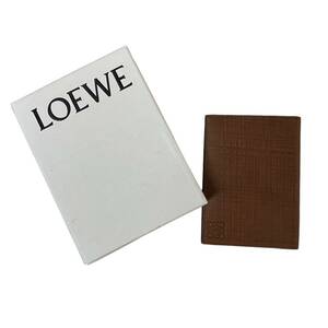 1円 LOEWE ロエベ マルチケース パスポート ケース カードケース アナグラム ブラウン系