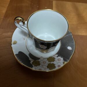 ノリタケ あやみなも コーヒーカップ＆ソーサー（夜桜金銀彩）