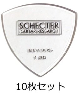 (10枚セット) SCHECTER SPD-EZ10CL トライアングル 1.25mm 100%土に還る バイオディグレーダブル ギター ピック SDGs
