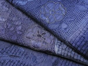 平和屋1■訪問着　辻が花　総刺繍　スワトウ刺繍　暈し染め　金糸　逸品　CAAC2364hy