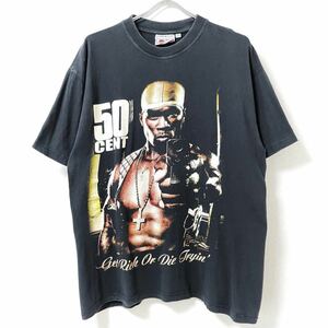 ■超激レア ユーロボディー■00s ユーロ 50CENT HIPHOP ラップ Tシャツ XL 50セント raptee raptees EMINEM USA製 ビンテージ