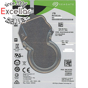 【中古】SEAGATE ノート用HDD 2.5inch ST1000LM048 1TB 7mm 1000～2000時間以内 [管理:1050023331]