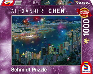 59650 SD 1000ピース ジグソーパズル ドイツ発売 香港の夜景花火 Alexander Chen