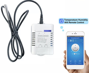 eWeLink IoT型温度制御コントローラ/サーモスタット/温度センサースイッチ/WiFi/水温測定可/スマホリモート操作可/Alexa対応/TH16RF/新品①
