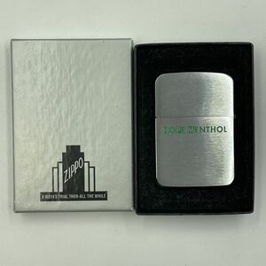 E183-SK1-655 ◎ Zippo ジッポー ローラー式オイルライター HOPE MENTHOL ホープ メンソール シルバーカラー 箱付き 火花あり ①