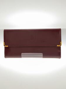 Cartier◆長財布/レザー/BRD/無地/メンズ