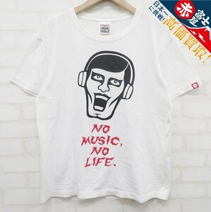 8T1592【クリックポスト対応】PUNK DRUNKERS×TOWER RECORDS NO MUSIC NO LIFE 半袖Tシャツ パンクドランカーズ タワーレコード