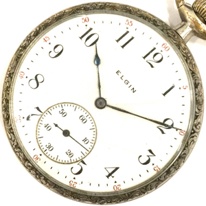 エルジン スモセコ スモールセコンド 手巻き 機械式 懐中時計 ホワイト文字盤 不動品 ブランド小物 ELGIN A11802
