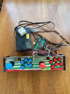 【送100サイズ】業務用ジョイスティック　アーケードゲーム基板用/ハーネス付/電源ユニット(MWP-602)付/2PLAYER/6ボタン ※未チェック