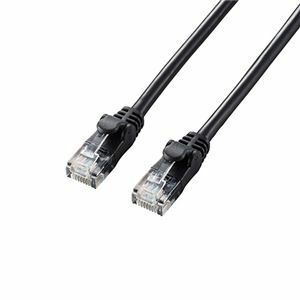 【新品】（まとめ） エレコム やわらかLANケーブル/CAT6A/10m/ブラック LD-GPAY/BK10 【×2セット】