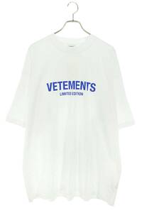 ヴェトモン VETEMENTS 24SS UE64TR800W サイズ:XS リミテッドエディションロゴプリントTシャツ 新古品 SB01
