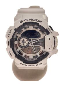 CASIO◆クォーツ腕時計・G-SHOCK/デジアナ/WHT/WHT