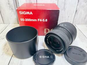 シグマ SIGMA ZOOM LENS 55-200mm F4-5.6 DC 望遠レンズ カメラレンズ オートフォーカス 箱付き 【3641