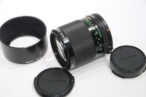 【 中古レンズ 純正フード付 】Canon NEW FD 100mm F2 キヤノン 単焦点レンズ [管QS659