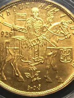 希少品！1934 チェコスロバキア 5ダカット金貨【MS65】