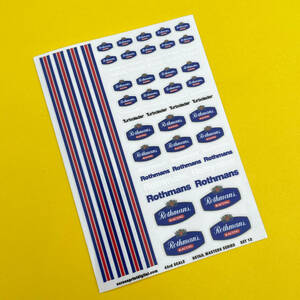 ★送料無料★ROTHMANS Sticker ロスマンズ ステッカー デカール セット 115mm x 85mm