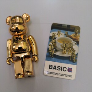 BE@RBRICK ベアブリック シリーズ14 スモール B BASIC ベーシック ゴールド メタリック 100% メディコムトイ MEDICOMTOY カードあり