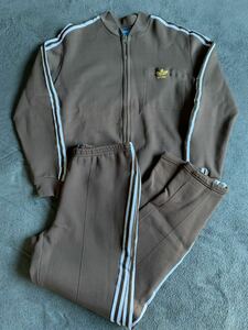 60s 70s adidas フランス製 ジャージ セットアップ ビンテージ vintage ユーロ ブラウン 茶 ventex アディダス