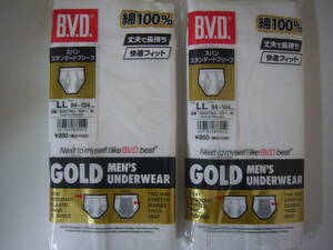 BVDスタンダードブリーフ綿１００％LLサイズ2枚総額１８７０円新品未使用品即決価格