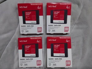 【4個セット】★新製品★Western Digital WD RED SA500 NAS SATA SSD 4TB(WDS400T2R0A)
